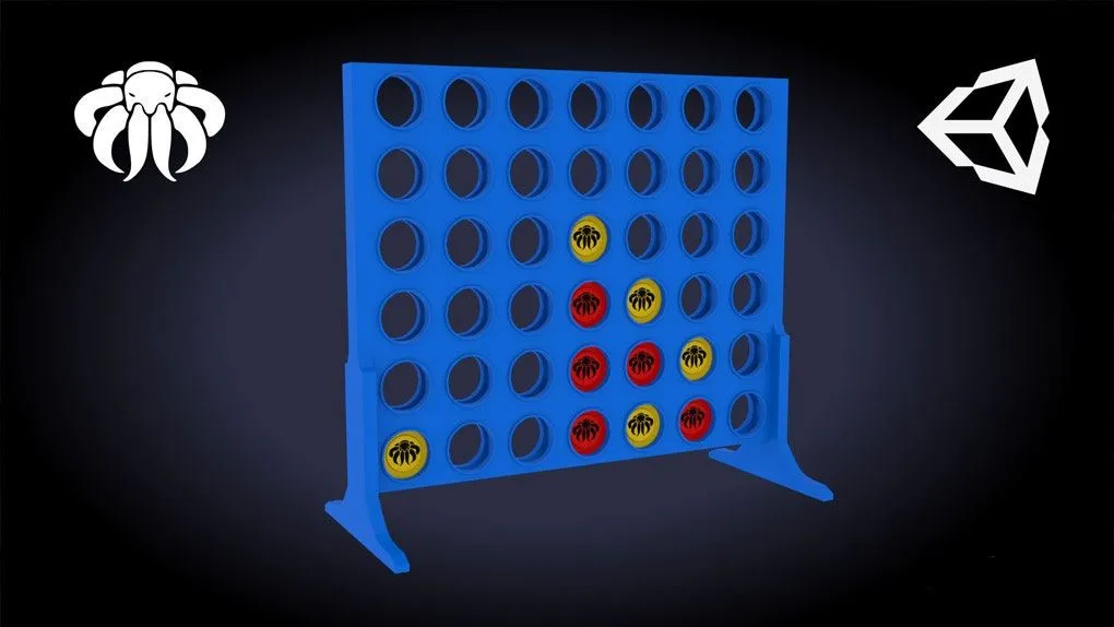 Unity 3D四子棋游戏完整实例制作流程视频教程-中文字幕 Connect 4 Game Pack