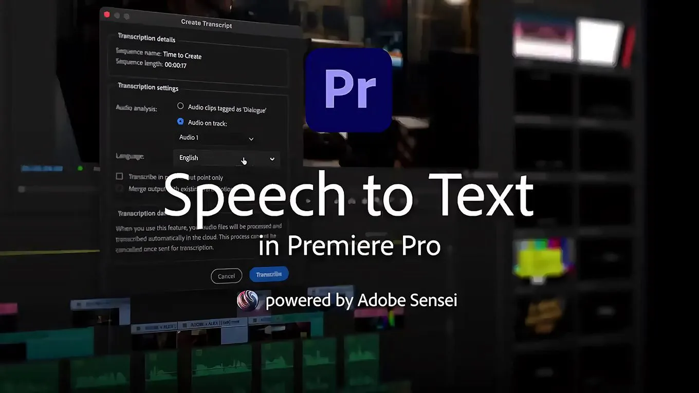 Adobe Speech to Text v12.0.10.5 for Premiere Pro 2023 离线视频语音自动转字幕文本语言插件