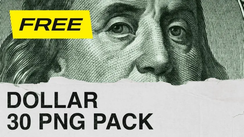 30张美金美元钞票PNG图片素材免费下载 30 Dollar PNG Pack