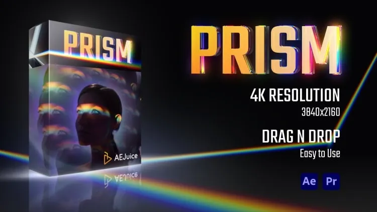 61种棱镜折射梦幻光效视觉特效AE/PR模板 Aejuice – Prism