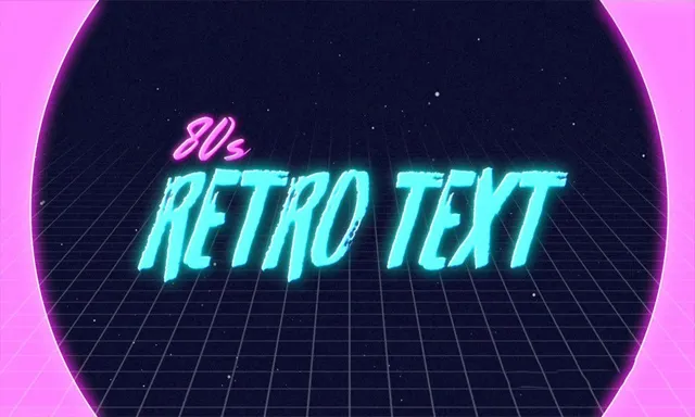 AE 80年代复古风格文字动画设计视频教程