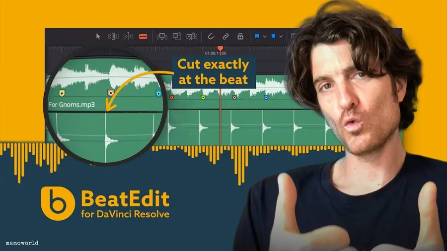音乐节奏鼓点自动节拍打点标记达芬奇插件 BeatEdit for DaVinci Resolve v1.2.007 Win/Mac汉化版