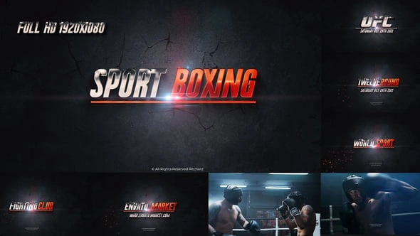 综合格斗搏击战斗运动预告片体育赛事开场白AE模板 Sport Trailer / Boxing / Fight Night / MMA/