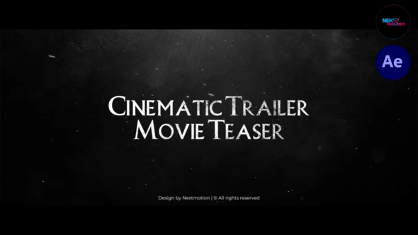 金属标题黑色烟雾升起悬疑动作电影预告片AE模板 Cinematic Trailer | Movie Teaser