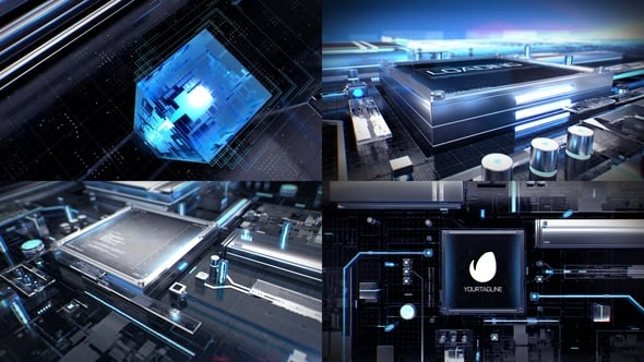 AE模板 数字标志展示 3D科技LOGO动画模板