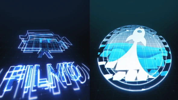 AE模板 立方体发光线条LOGO特效视频片头模板
