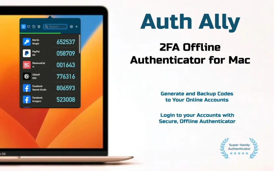 Auth Ally v2.4 Mac 专业2FA双因素认证工具 - 1 Auth Ally v2.4 Mac 专业2FA双因素认证工具