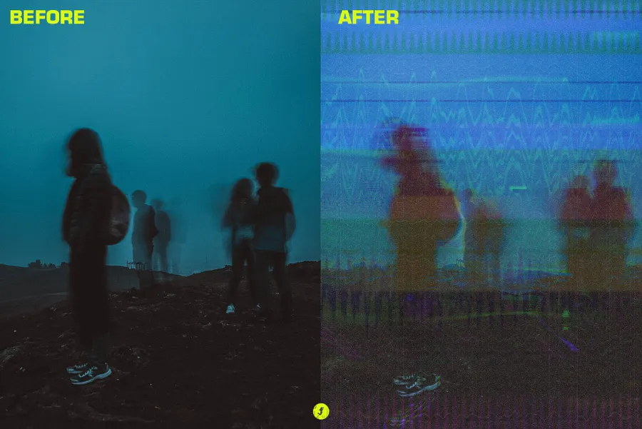 PSD模板 故障损坏扭曲信号失真干扰毛刺照片特效素材 - 6 PSD模板 故障损坏扭曲信号失真干扰毛刺照片特效素材