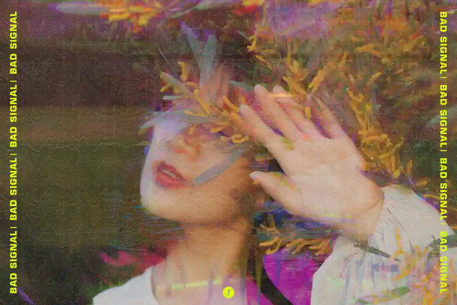 PSD模板 故障损坏扭曲信号失真干扰毛刺照片特效素材 - 7 PSD模板 故障损坏扭曲信号失真干扰毛刺照片特效素材