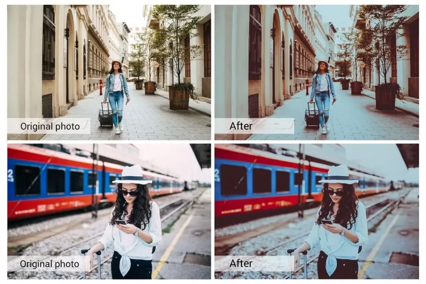 历史名城旅拍褪色胶片Lightroom预设/APP滤镜/旅行Vlog视频调色LUT预设 Brown Faded Lightroom Presets