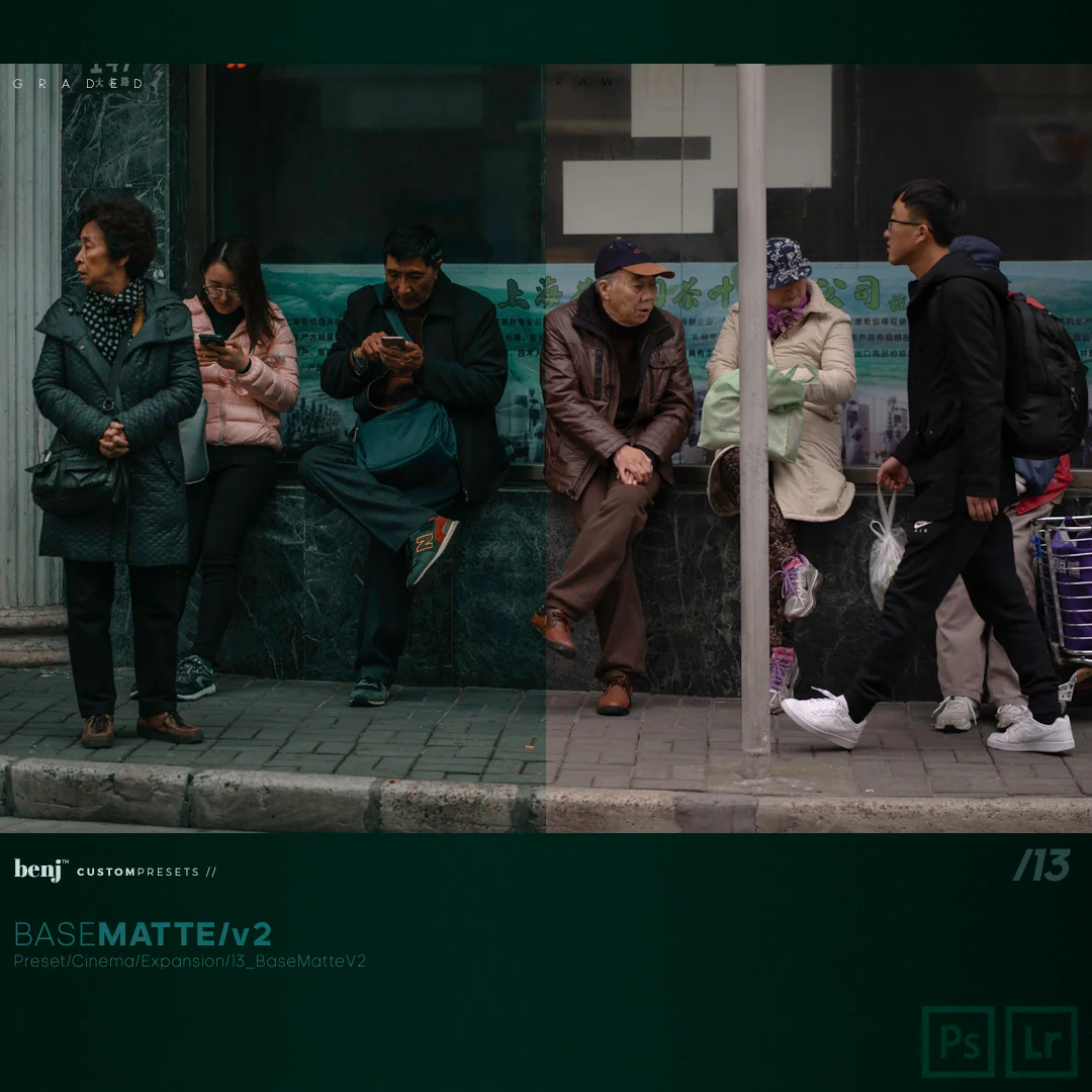 日系城市街拍暗调电影LR预设套装/APP预设 benj Presets Bundle