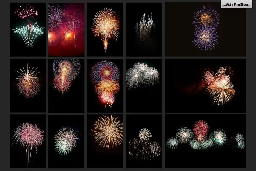 100+高清烟花烟火叠加合成前景素材 附视频教程 100 Fireworks Overlays