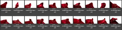 375款国外婚纱大片裙摆拖尾丝绸飘纱合成PSD合成素材 Frievalt Flying Fabric Overlays