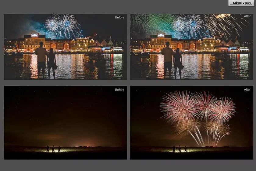 100+高清烟花烟火叠加合成前景素材 附视频教程 100 Fireworks Overlays