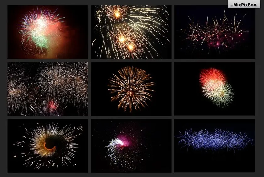 100+高清烟花烟火叠加合成前景素材 附视频教程 100 Fireworks Overlays