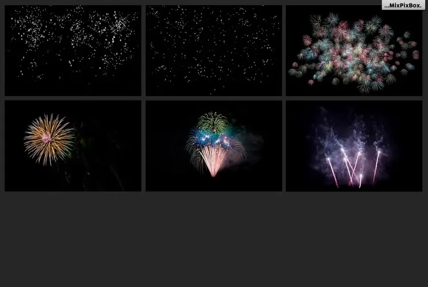 100+高清烟花烟火叠加合成前景素材 附视频教程 100 Fireworks Overlays