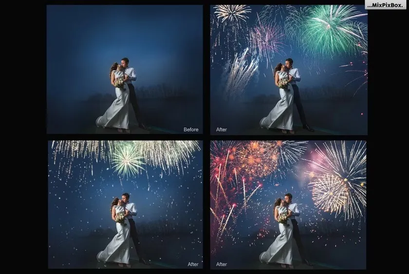 100+高清烟花烟火叠加合成前景素材 附视频教程 100 Fireworks Overlays