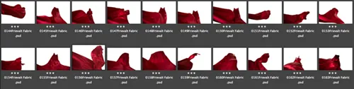 375款国外婚纱大片裙摆拖尾丝绸飘纱合成PSD合成素材 Frievalt Flying Fabric Overlays