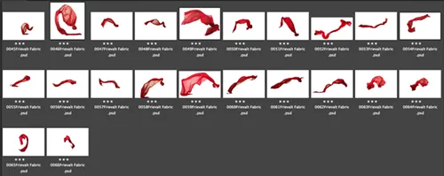 375款国外婚纱大片裙摆拖尾丝绸飘纱合成PSD合成素材 Frievalt Flying Fabric Overlays