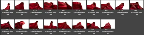 375款国外婚纱大片裙摆拖尾丝绸飘纱合成PSD合成素材 Frievalt Flying Fabric Overlays