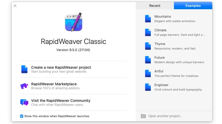 RapidWeaver Classic v9.5.0 (21134) 激活版 Mac网页设计网站制作软件快速建站