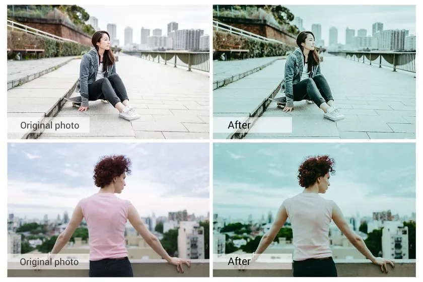 快乐心情青绿调胶片人像Lightroom预设/APP滤镜/Vlog视频调色LUT预设 Happy Mood Lightroom Presets