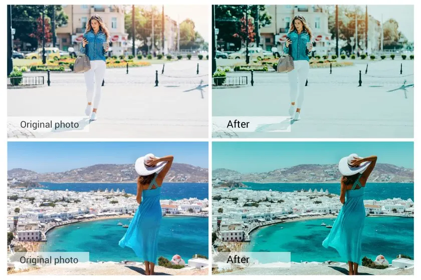 快乐心情青绿调胶片人像Lightroom预设/APP滤镜/Vlog视频调色LUT预设 Happy Mood Lightroom Presets
