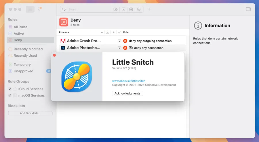 Little Snitch 6 v6.2.1 激活版 Mac小飞贼防火墙
